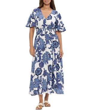 Talisman the Label Harlow Floral Dress - Blue
