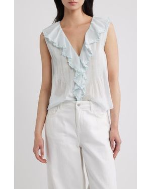 Doen Hilda Pintucked Sleeveless Organic Cotton Top (Nordstrom Exclusive) - White