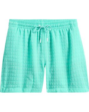 Chubbies The Soft Lagoons 5.5-Inch Grid Textured Swim Trunks - Green