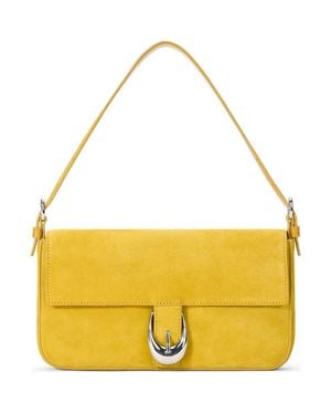 STAUD Harlow Suede Shoulder Bag - Yellow