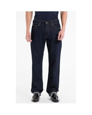 Guess Gj Selvedge Straight Leg Jeans - Blue