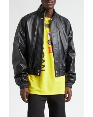 Lu'u Dan Blouson Leather Jacket - Black