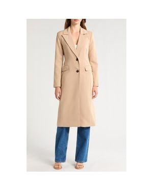 Avec Les Filles Blazer Trench Coat - Natural