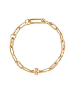 Tory Burch Good Luck Chain Bracelet - White