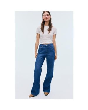 H&M Wide High Jeans - Blue