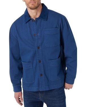Fair Harbor Seaport Stretch Cotton Blend Chore Jacket - Blue