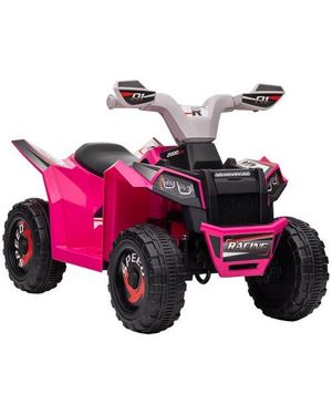 Aosom 6V Kids Atv Quad With Forward/Backward, Wear-Resistant Wheels - Pink