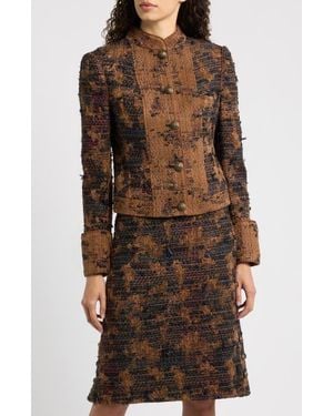 Kobi Halperin Parker Metallic Thread Detail Jacket - Brown
