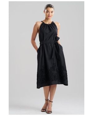 Natori Carnation Embroidery - Black