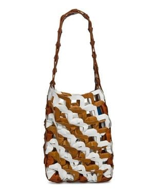 SC103 Medium Links Leather Tote - Multicolor