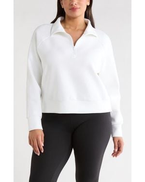 Zella Sporty Half-Zip Pullover - White
