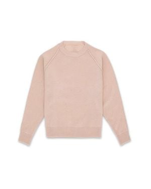 Fortela Harvard Wool Raglan Sleeve Crewneck Knit - Natural