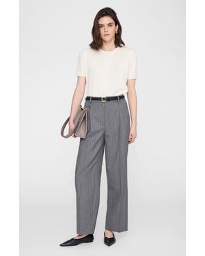 Anine Bing Trent Cropped Trouser - Blue