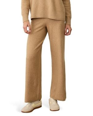Marine Layer Chalet Knit Straight Leg Pants - Natural