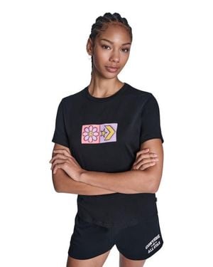Converse Flower Grid T-Shirt - Black