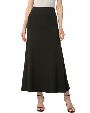 Kimi + Kai Waist Ruched Maxi Skirt - Black
