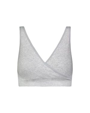 BRABAR Cotton Stretch Rib U-Back Sports Bralette - Gray