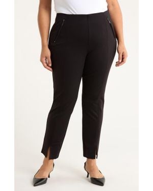 Liverpool Jeans Company Zip Pocket Slit Hem Pants - Black