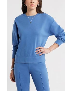 Caslon Stripe Pullover Sweatshirt - Blue