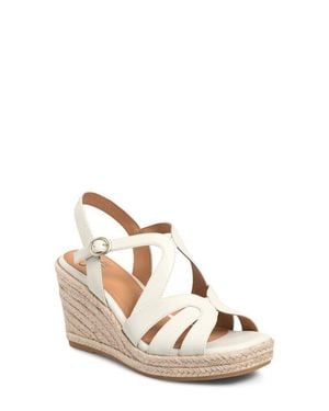 Söfft Norma Slingback Espadrille Platform Wedge Sandal - Natural