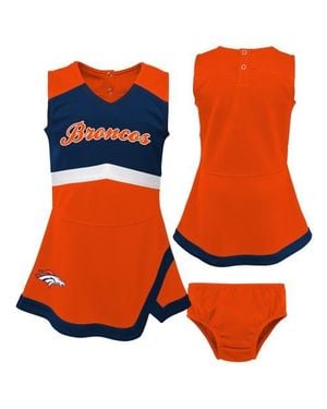 Outerstuff Girls Toddler Denver Broncos Cheer Captain Dress With Bloomers - Orange