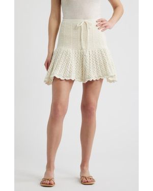 DELUC Capri Crochet Stitch Skirt - Natural