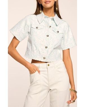 Ramy Brook Winnie Short Sleeve Crop Jacket - White