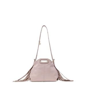 Maje Naplak Leather Miss M Mini Bag - Gray