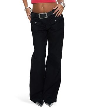 Princess Polly Benicale Low Rise Cargo Pants - Black