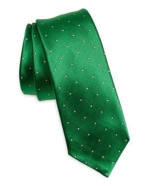 Tom Ford Polka Dot Mulberry Silk Satin Tie - Green