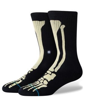 Stance Bones 3 Crew Socks - Black