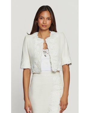 Generation Love Nicco Lace Combo Tweed Jacket - White