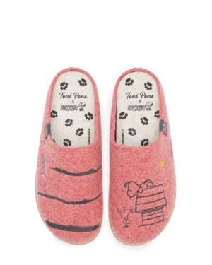 Toni Pons X Snoopy Wool Blend Slipper - Pink
