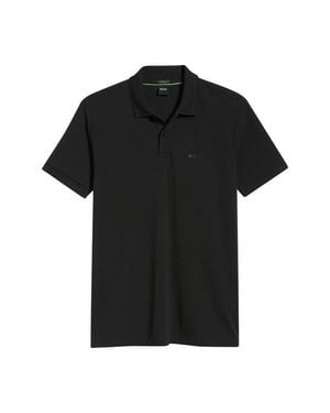 BOSS Pio Piqué Pima Cotton Polo - Black