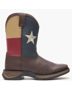 Durango Lil' Kids' Texas Flag Western Boot - Brown