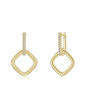 Lafonn Celesta Cube Dangle Earrings - Metallic