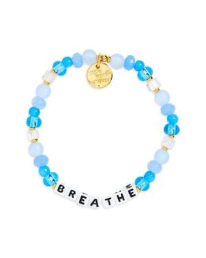 Little Words Project Breathe Beaded Stretch Bracelet - Blue