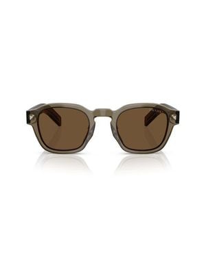Prada 49Mm Round Phantos Sunglasses - Brown