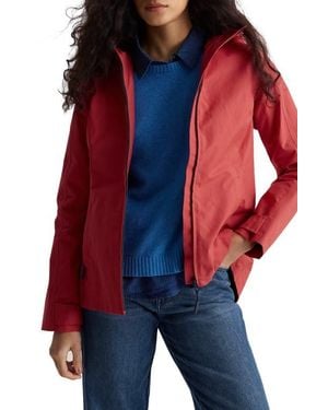Seasalt Cornwall Waterway Hooded Waterproof Jacket - Red