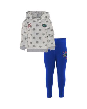 Outerstuff Girls Toddler/Royal Florida Gators Heart To Heart Hoodie & Leggings Set - Blue