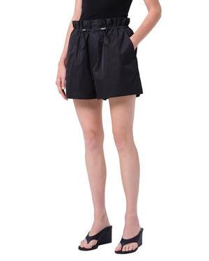 Agolde Lydia Toggle Waist Cotton Blend Shorts - Black