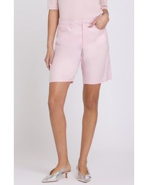 NYDJ Linen Blend Bermuda Shorts - Pink