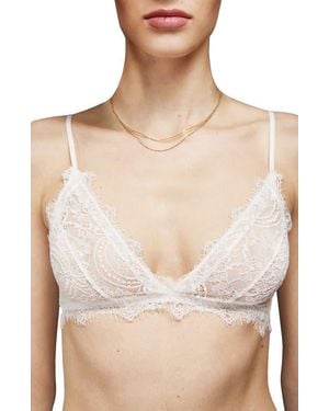 Anine Bing Lace Bra With Trim - Blue