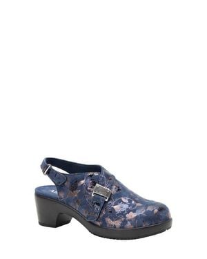 Alegria By Pg Lite Maribel Baroque Leather Clog - Blue