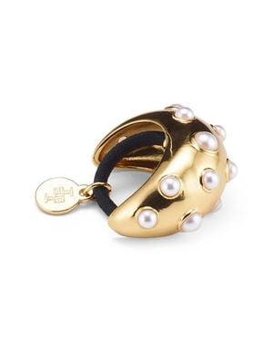 Lelet Siena Faux Mini Dome Ponytail Cuff - Metallic