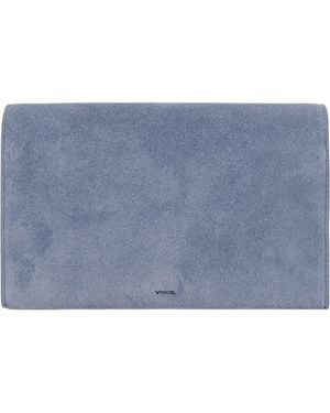 Vince Suede Wallet On A Strap - Blue