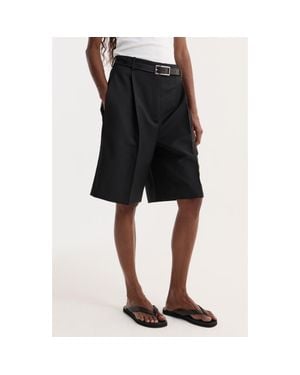 Rohe Tailored Wool & Mohair Shorts - Black