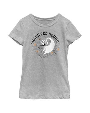 Nightmare Before Christmas Girl's Haunted Hound Zero T-Shirt - Gray