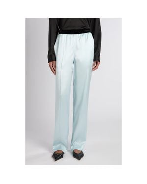 Tom Ford Stretch Silk Satin Pj Pants - Blue