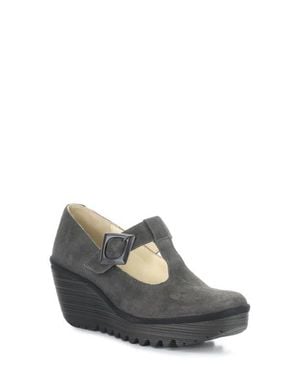 Fly London Yald Wedge Mary Jane Pump - Gray